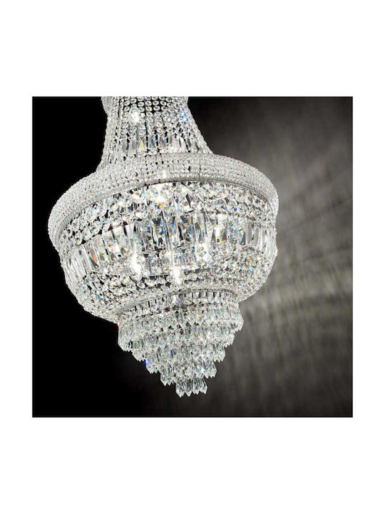 Ideal Lux Πολυέλαιος 10xE14 Ø52cm με Κρύσταλλα Διάφανος 215969 - second view